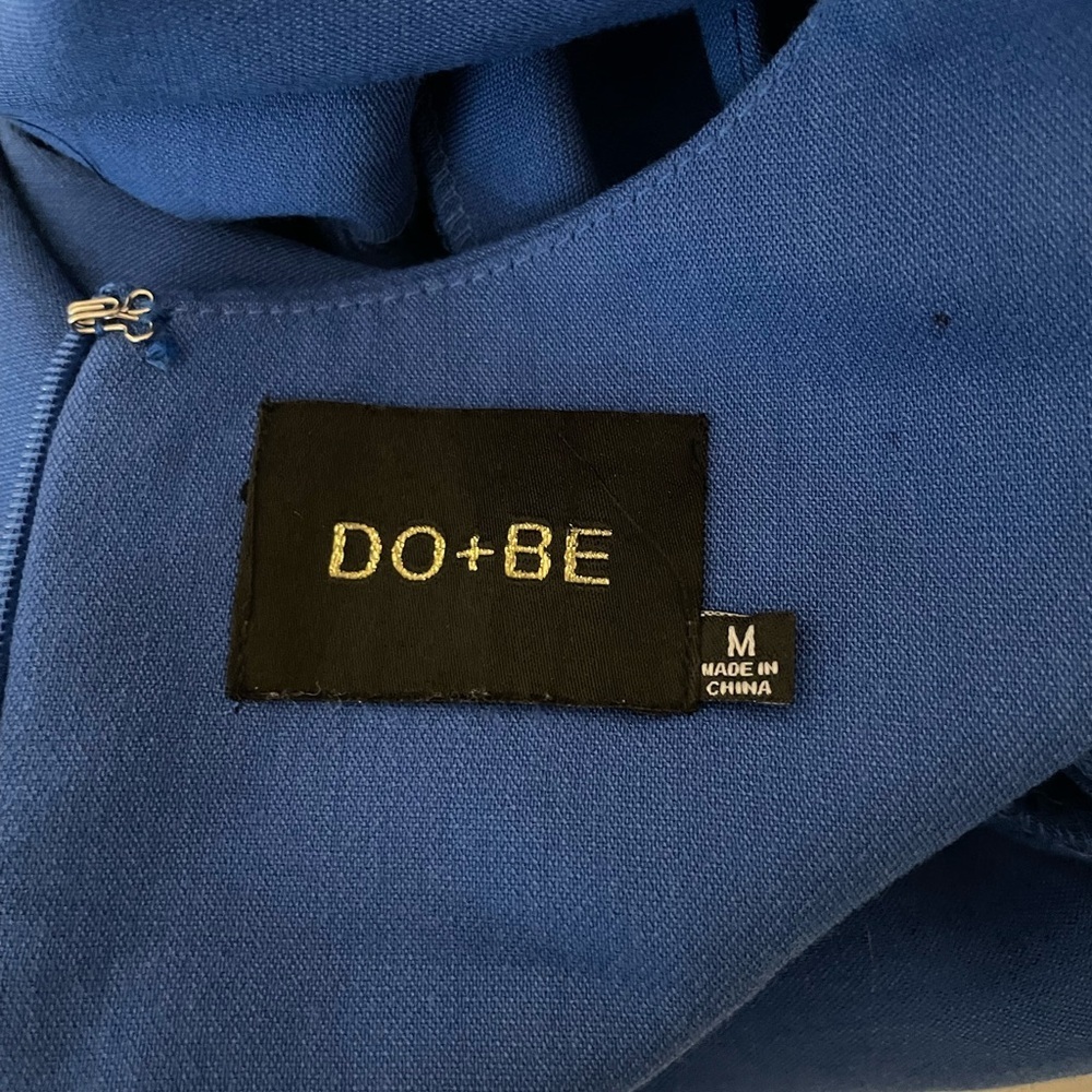 DO+BE Cobalt Blue Sleeveless Tie Front Sheath Dress Medium - Picture 5 of 6